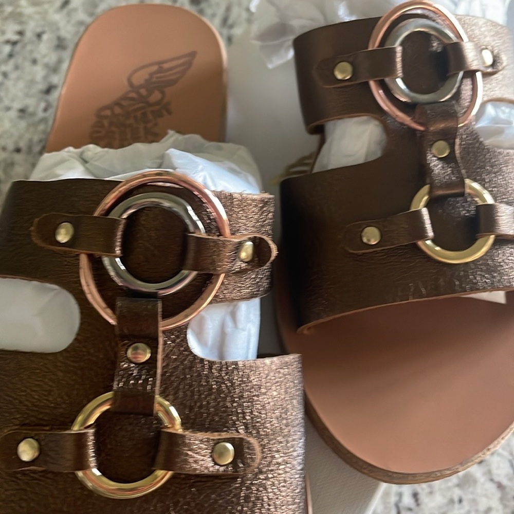 Ancient Greek Sandals Bronze Slide Sandals